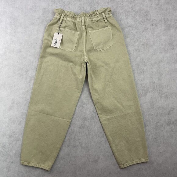 7 For All Mankind Paperbag Baggy Jeans Womens 27 Elastic Waist Drawstring $228 - Picture 4 of 15